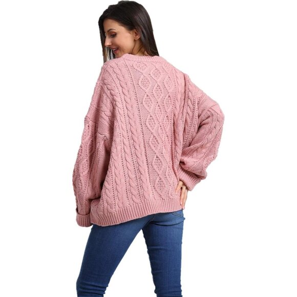 Women's Sparkle Knit Sweater Plus Size Sequin Pullover Cozy Winter Top - Picture 4 of 7